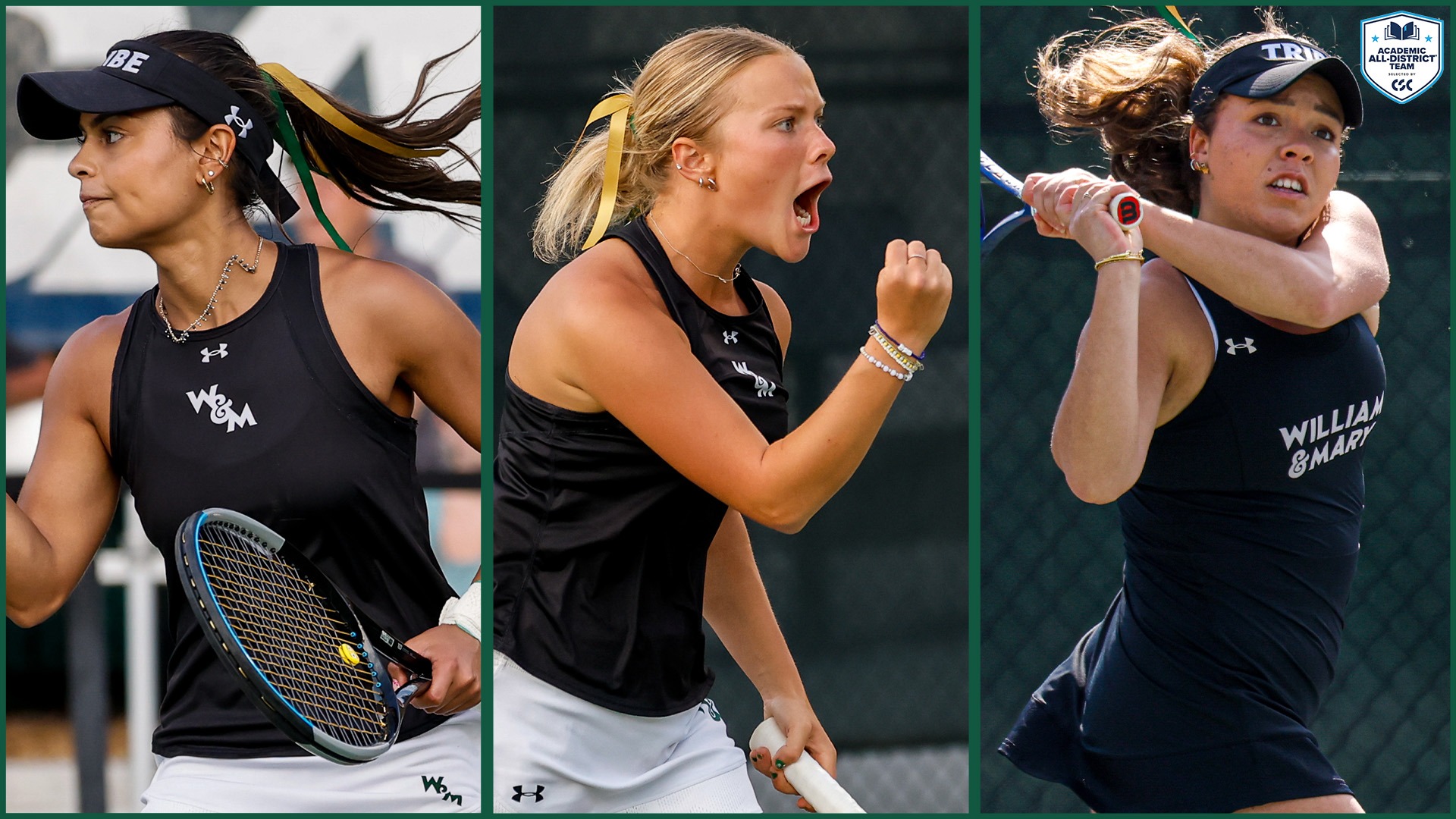 Sia Chaudry, Francesca Davis and Yaelle Vaissaud named CSC Academic All-District