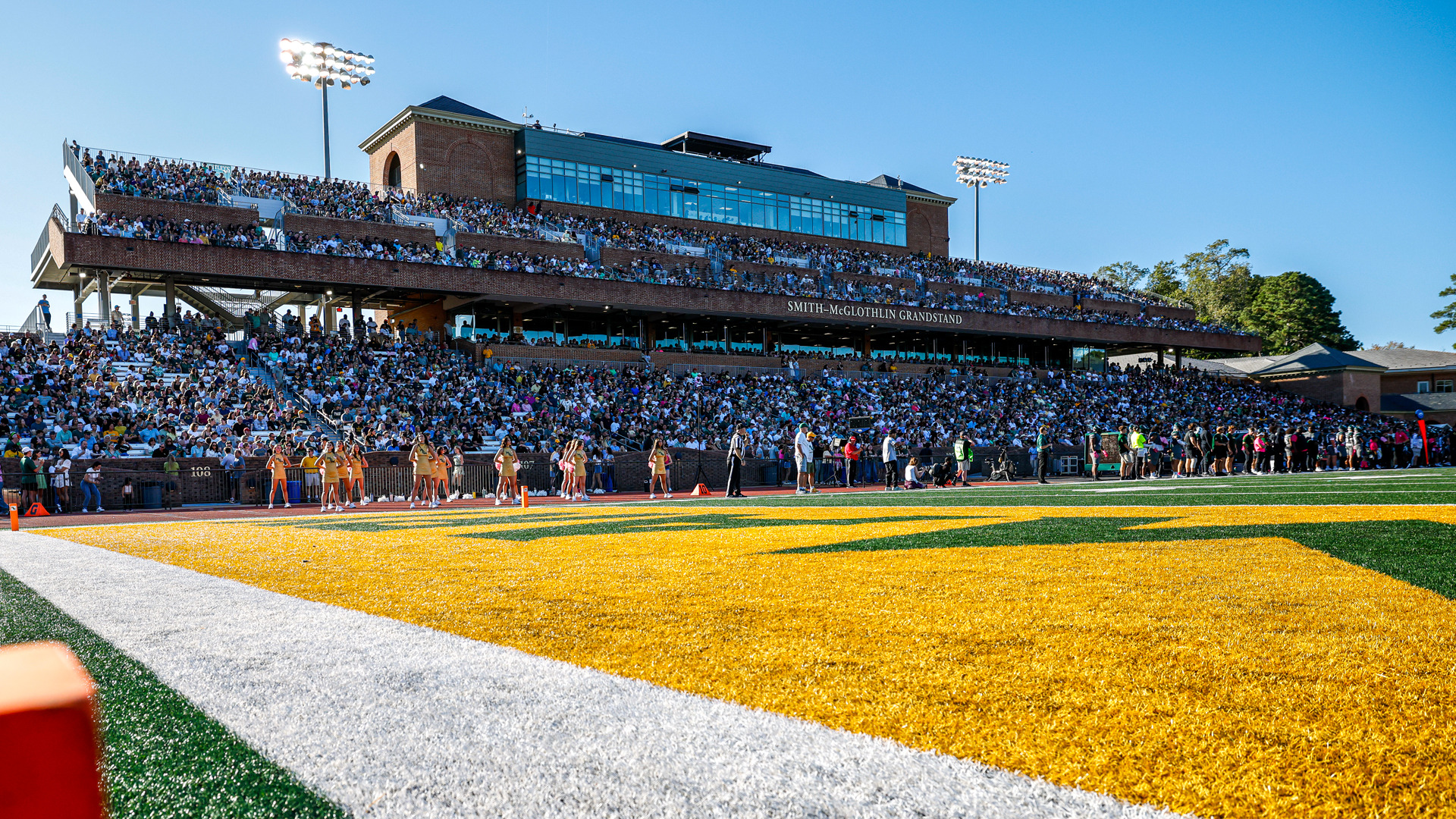 The Zable Stadium grandstand filled with fans