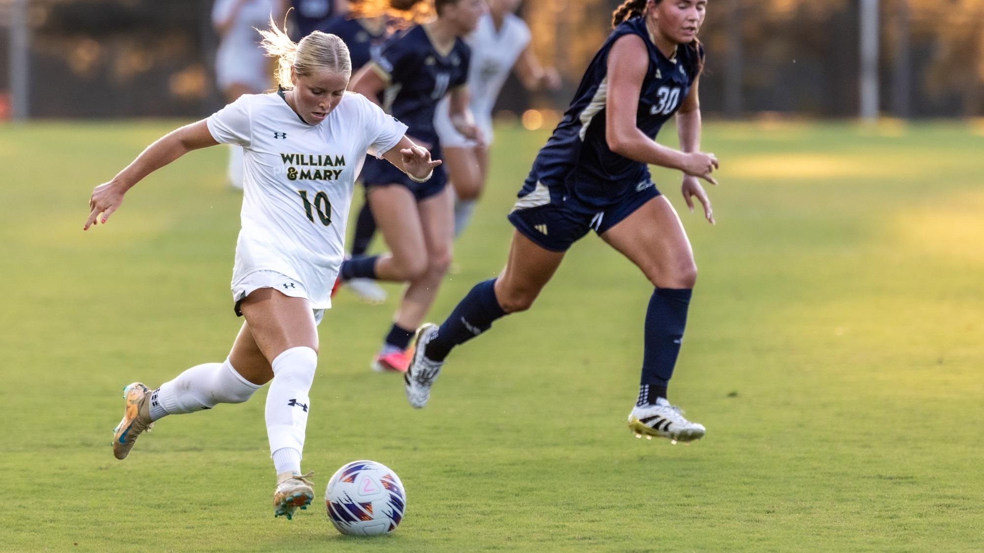 Mia Abbey playing in a scrimmage vs. George Washington