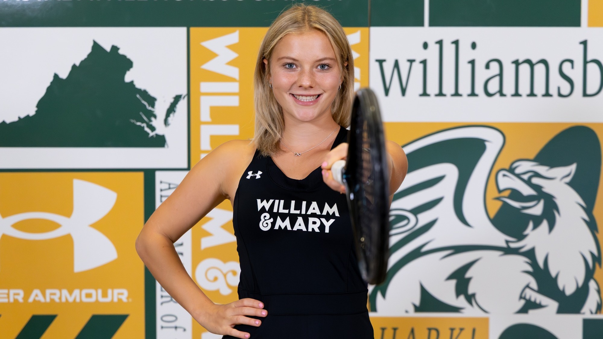 Francesca Davis posing at W&M media day