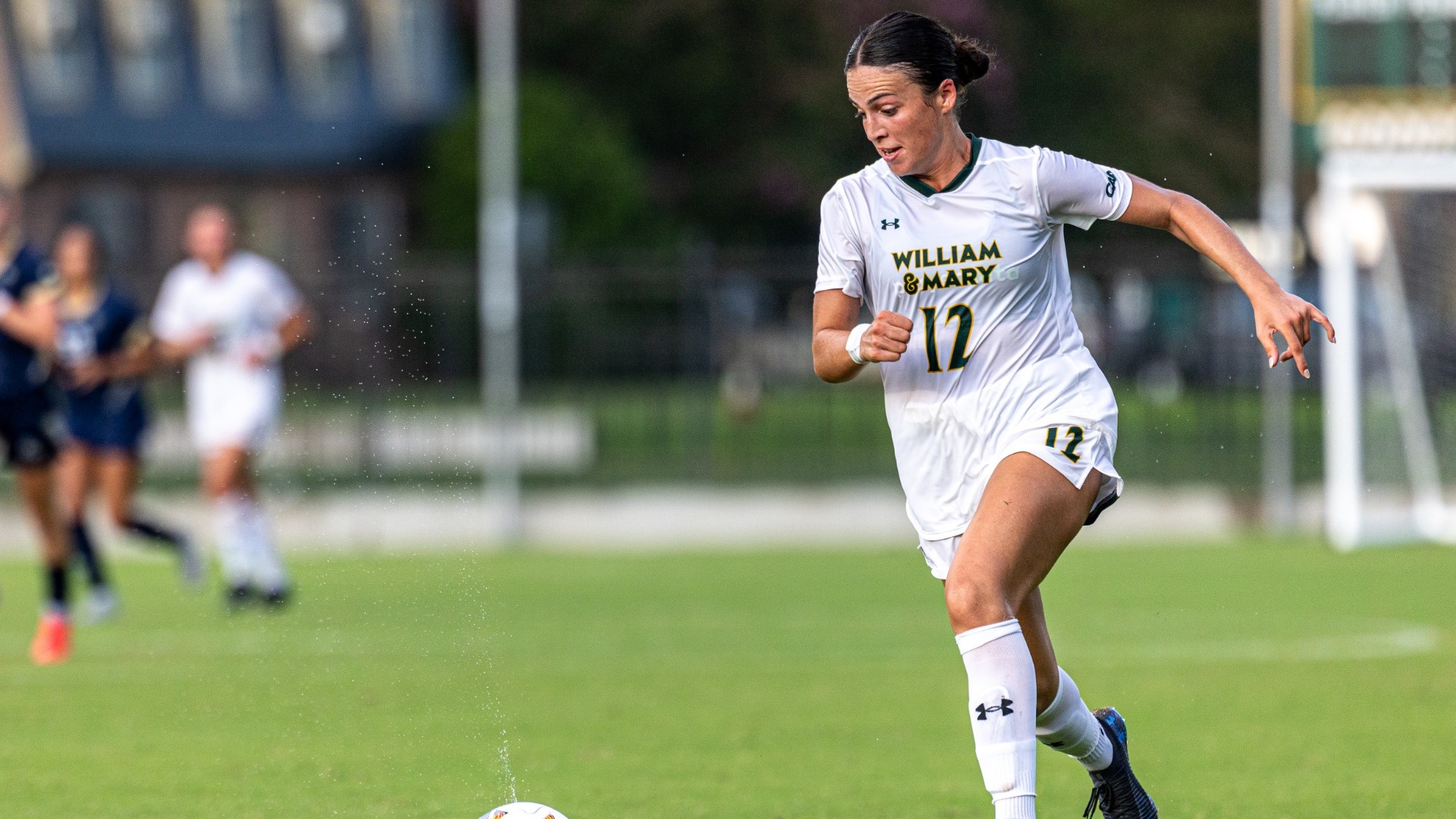 Capri Reyes competing in a scrimmage vs. George Washington