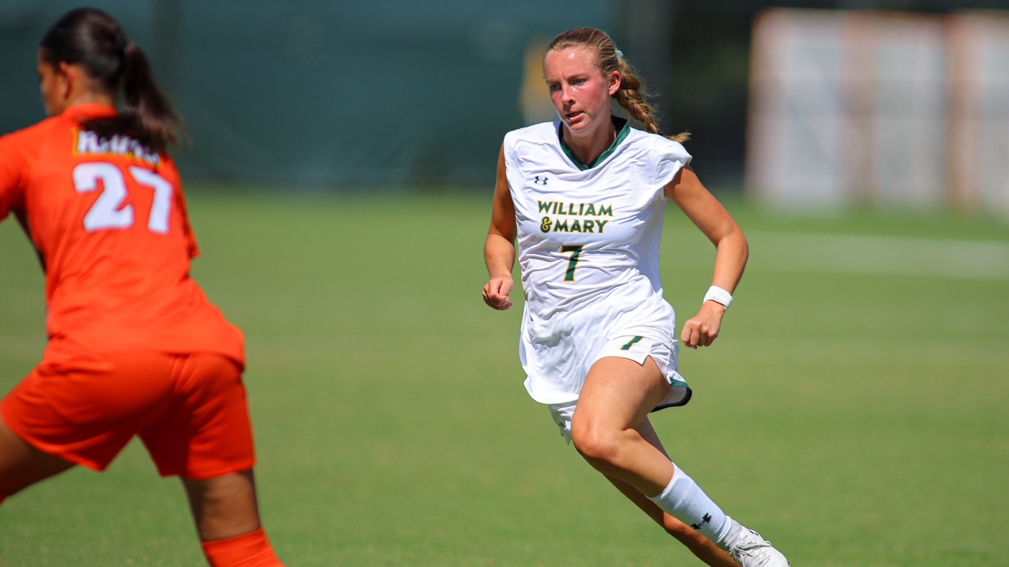Paige Seitz competing in a game at home vs. VCU