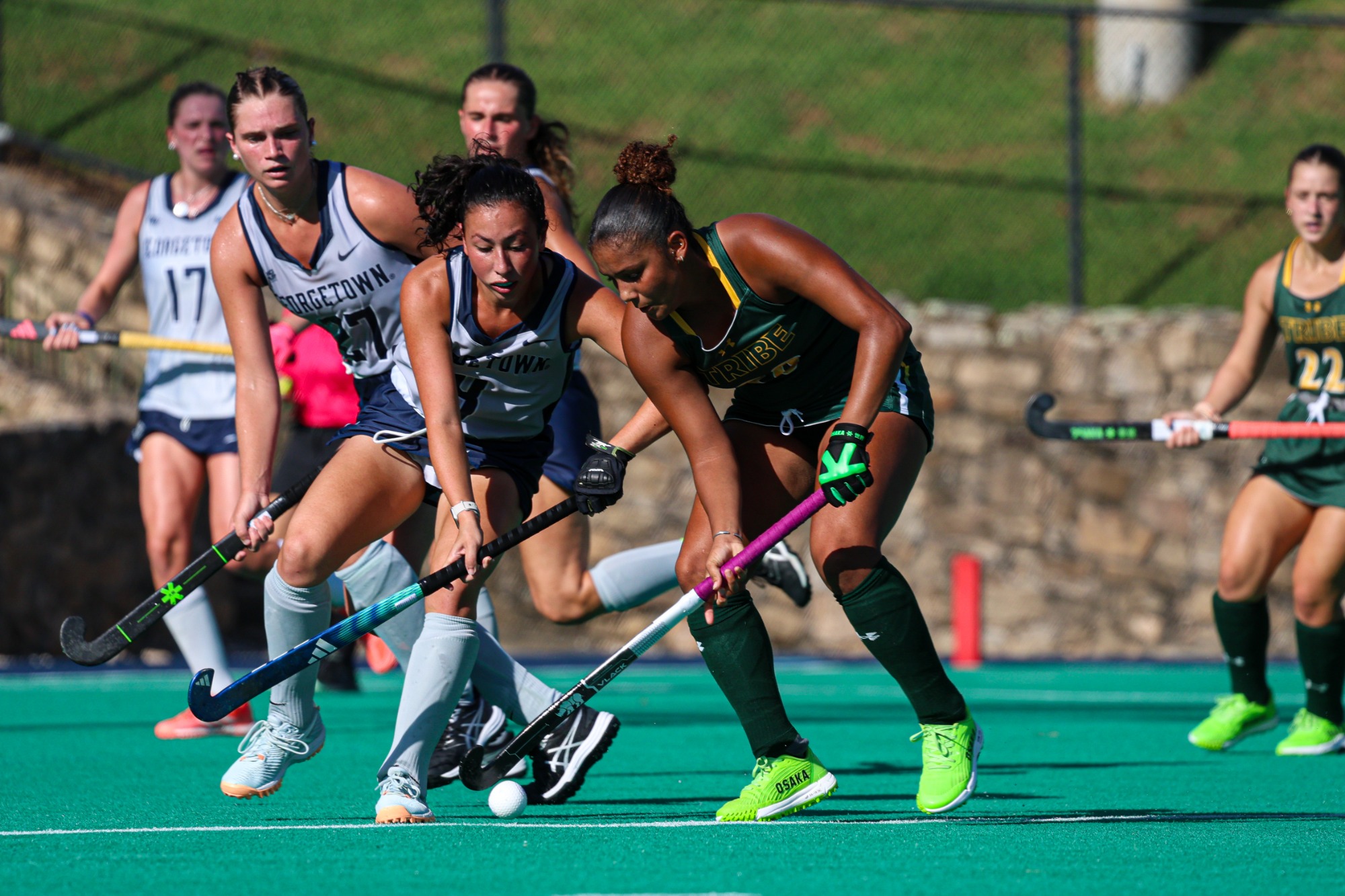 William & Mary field hockey's late comeback fall short against Georgetown at the University of Richmond's Crenshaw Field on Sep. 13, 2026.