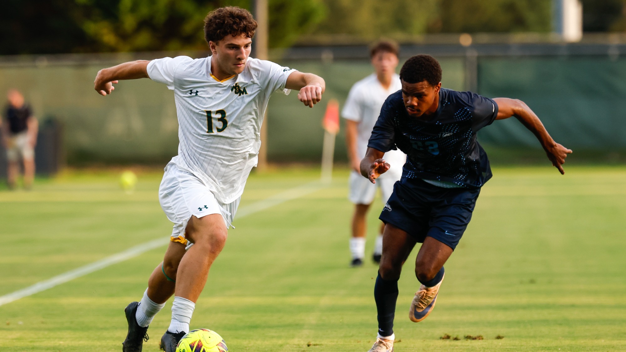 Alex Garrison competing in a game vs. Longwood