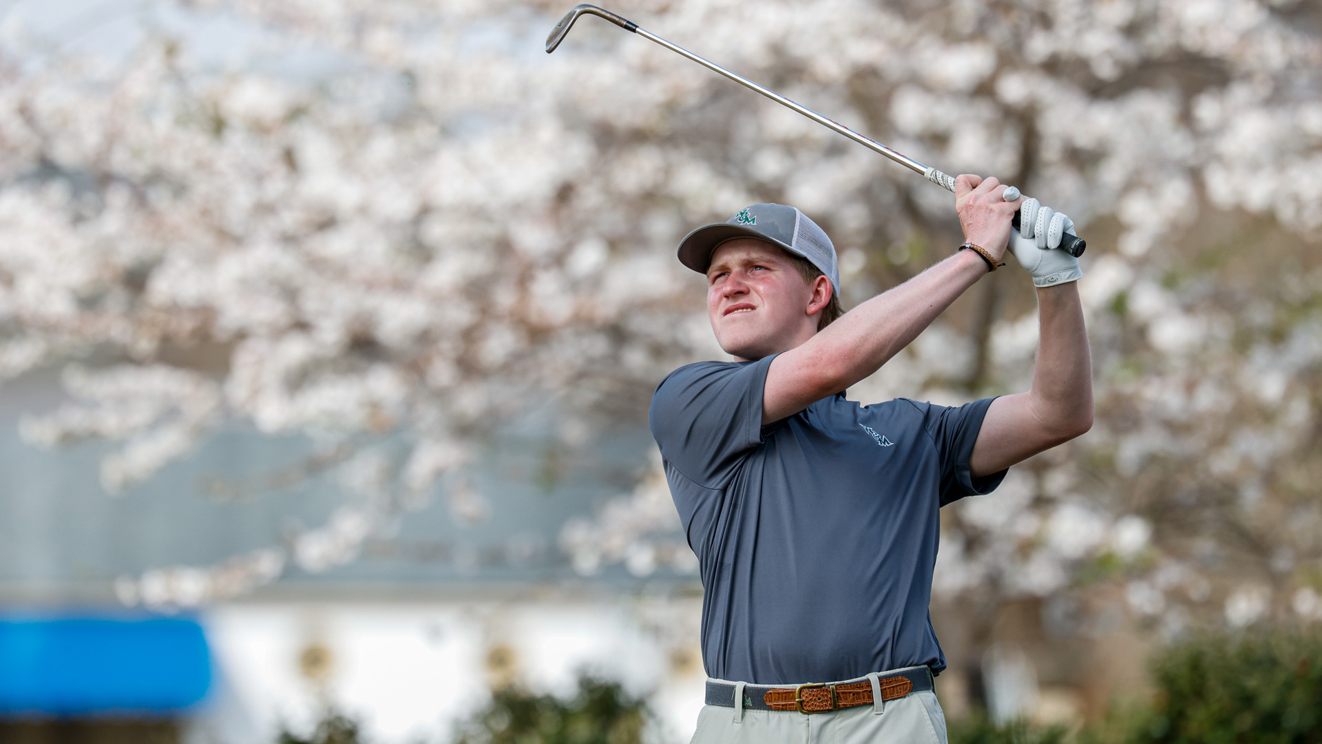 Talon Dingledine finishes a swing