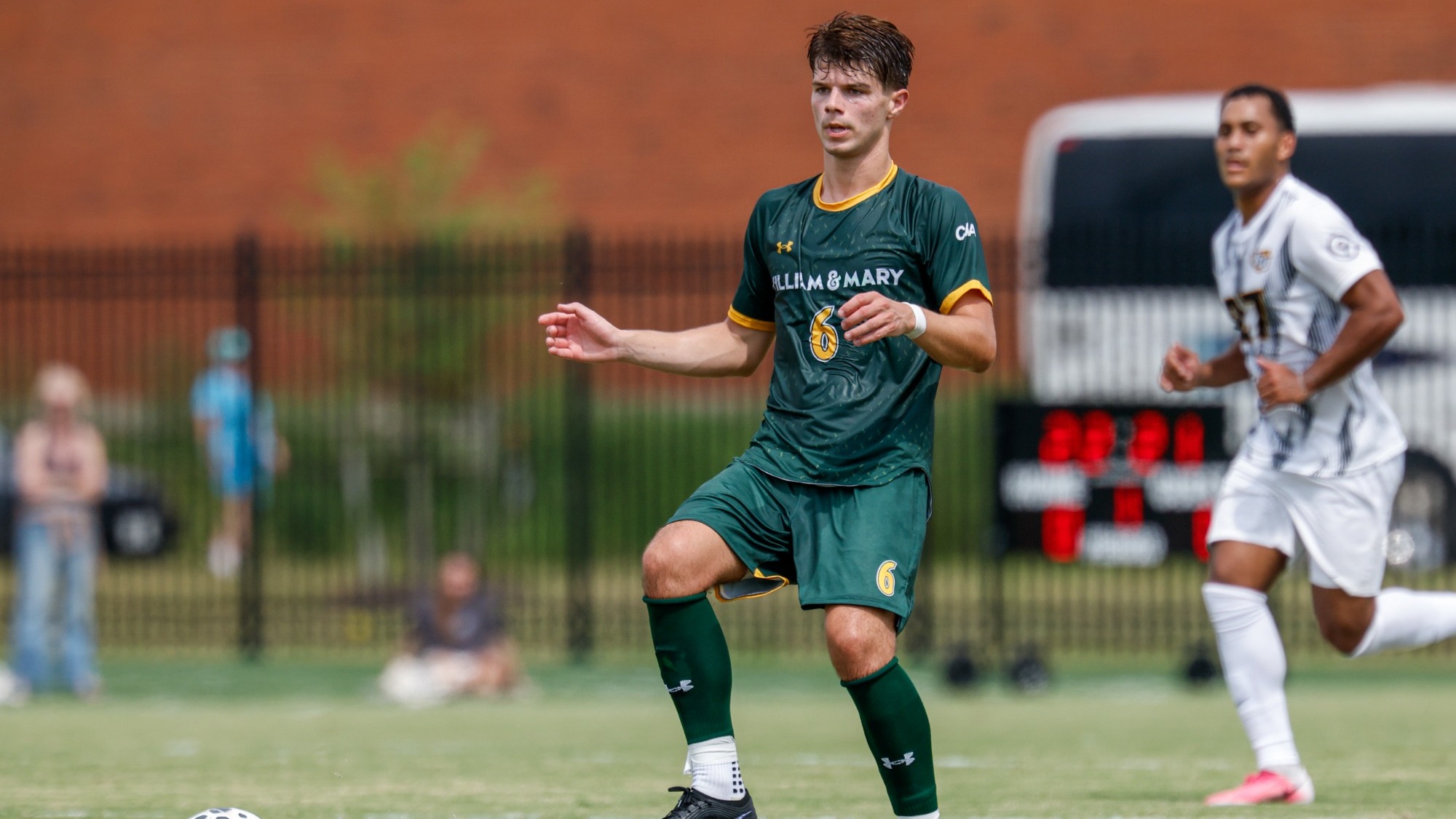 Landon Cartwright competing against VCU