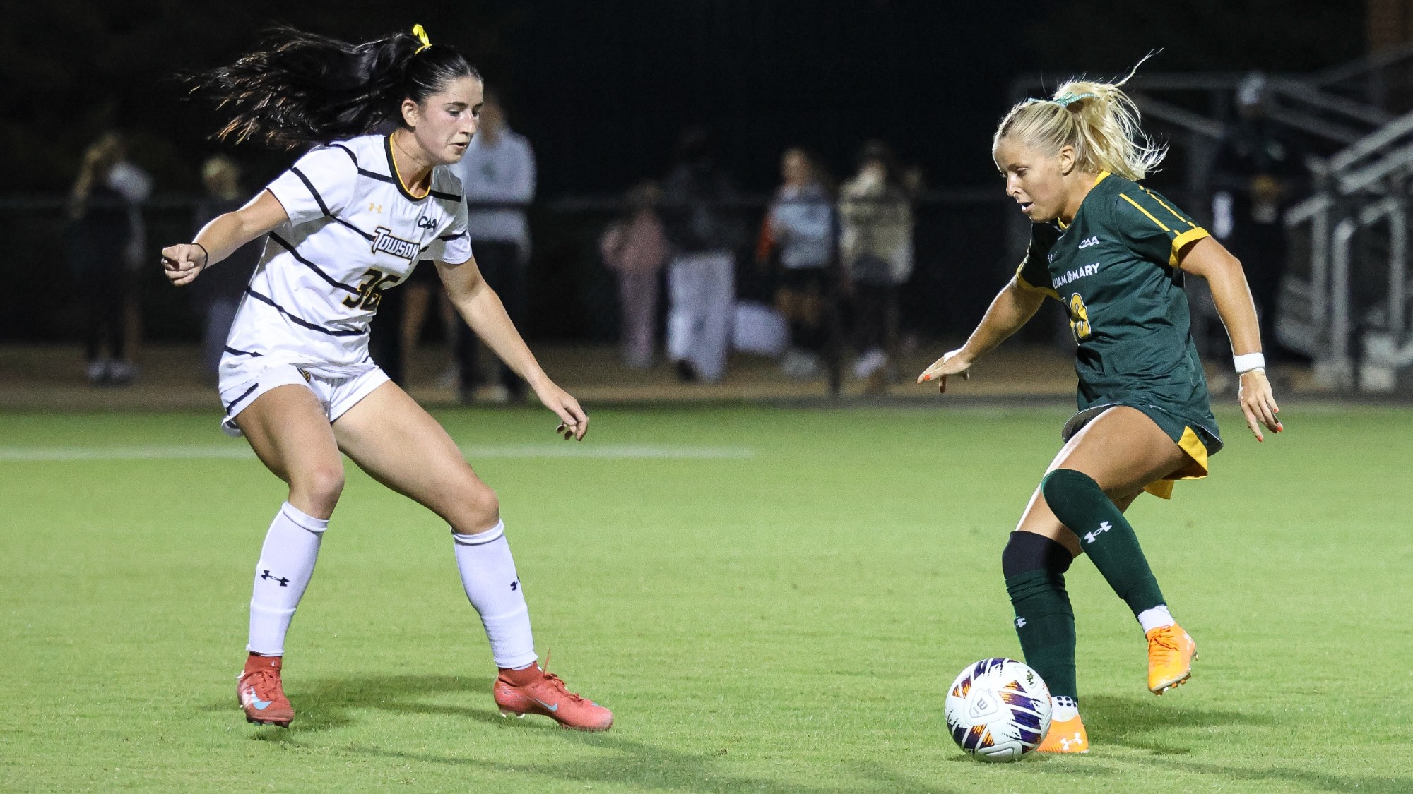 Mia Abbey competing for the Tribe against Towson