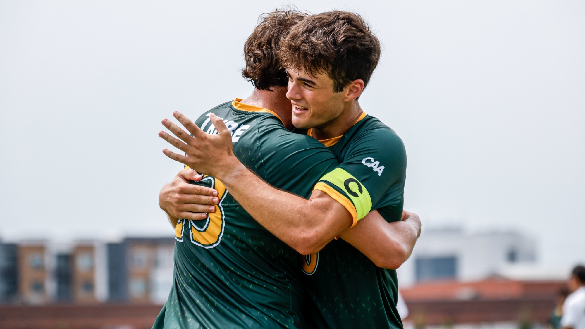 Gabe Ruitenberg celebrating after scoring a goal