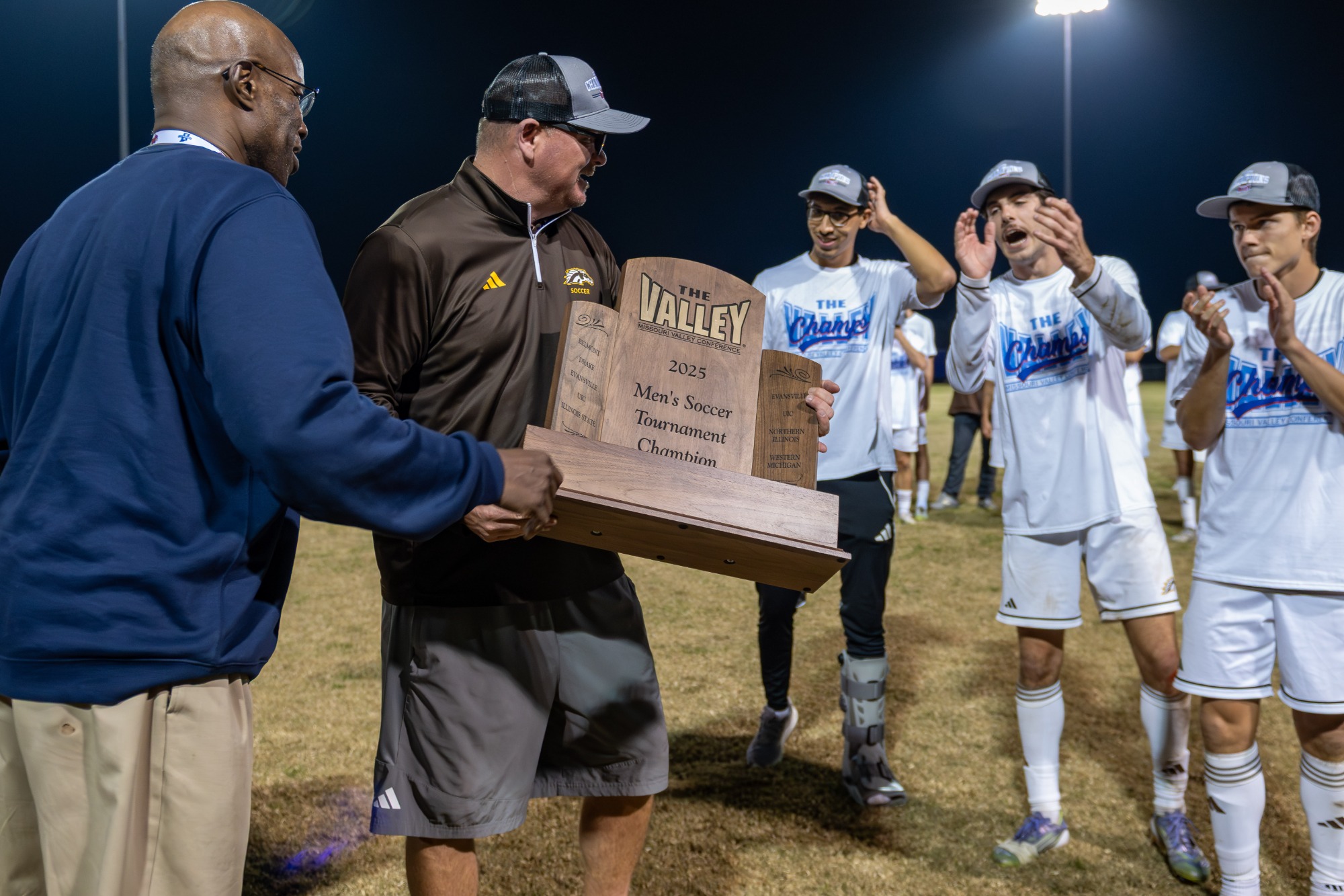 Chad Wiseman accepts Trophy