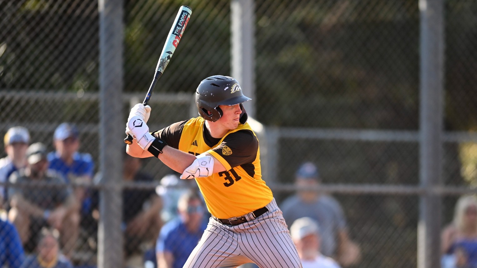 Avery Thielman digs into the box against Pitt