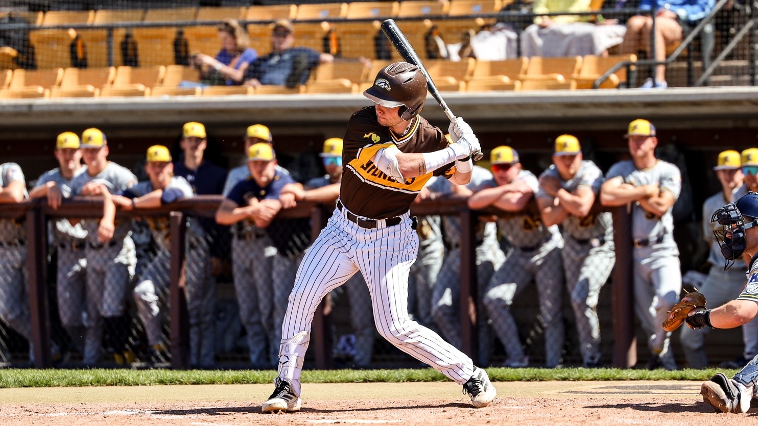 Connor Ostrander at the plate against Kent State