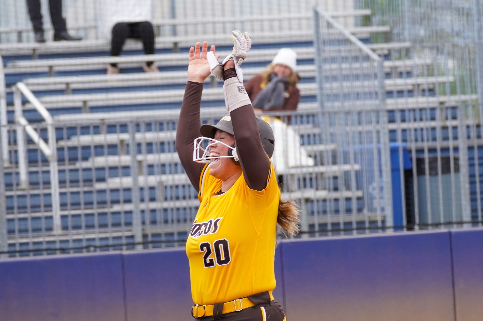 Jordan Smith celebrates a run against Kent State