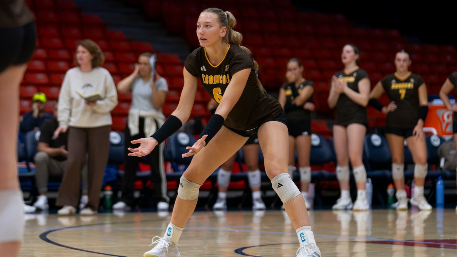Annalise Patchett prepares to receive a serve at UIC