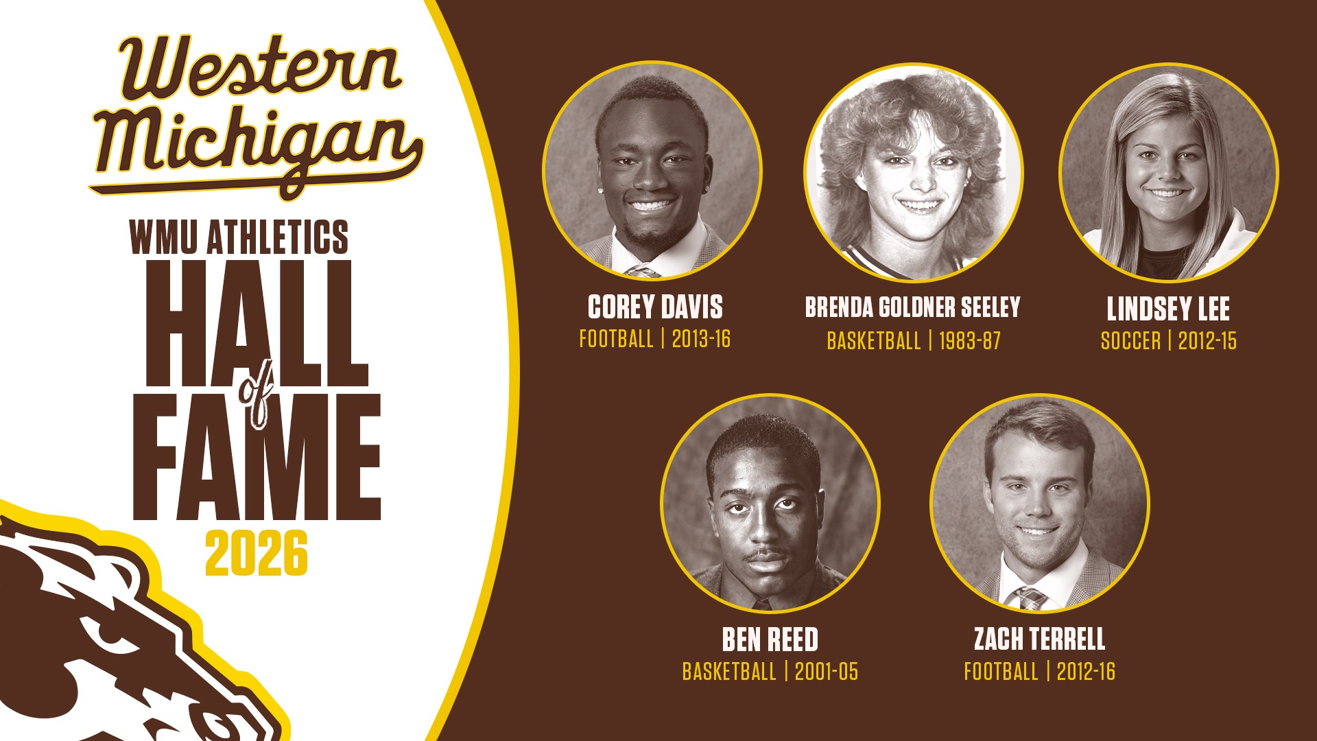 2026 WMU Athletics Hall of Fame Graphic