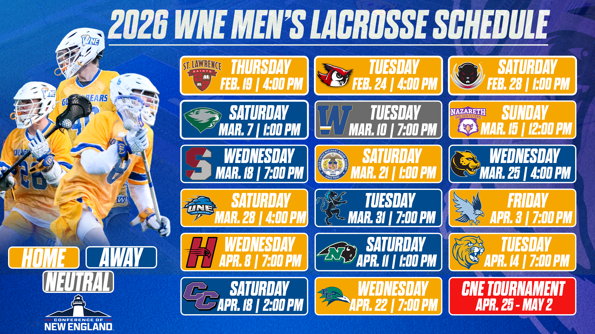 MLAX Schedule 2026