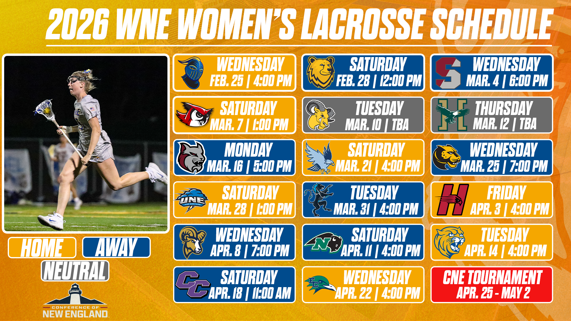 WLAX Schedule 2026