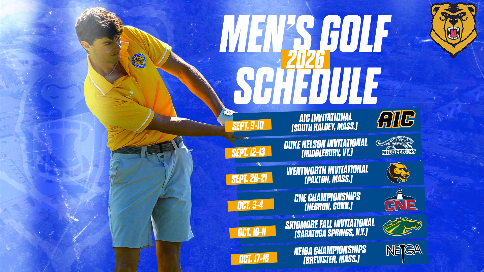 MGOLF 2026 Schedule