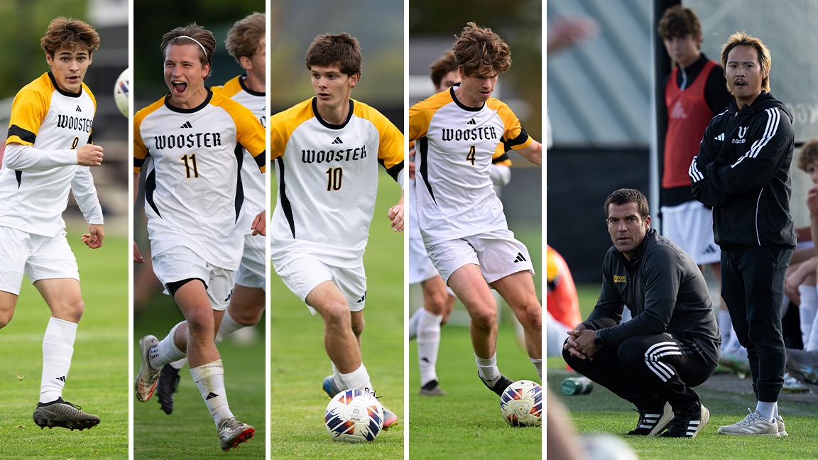 Individual photos for All-NCAC selections - Peter Kalitka, Elliot Miller, Connor Shea, Nate Chartrand and the staff of Andy Zidron and Jack Giloth