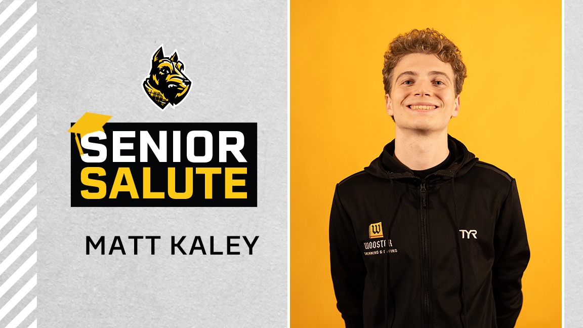 Matt Kaley photo, senior salute logo, text of name