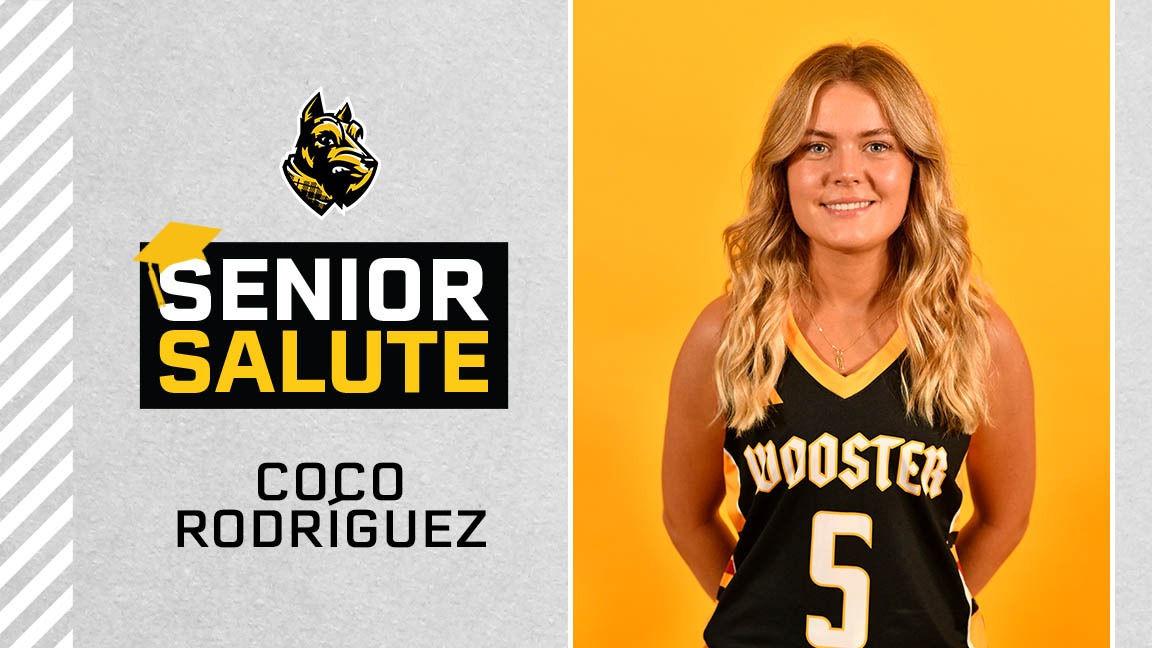 Coco Rodríguez photo, senior salute logo, text of name