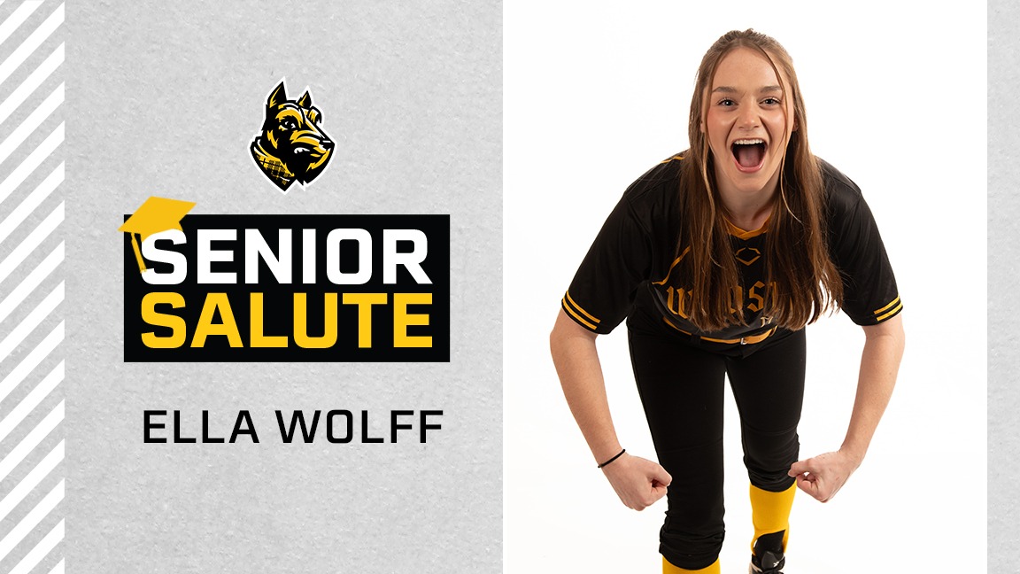 Ella Wolff photo, senior salute logo, and text of name