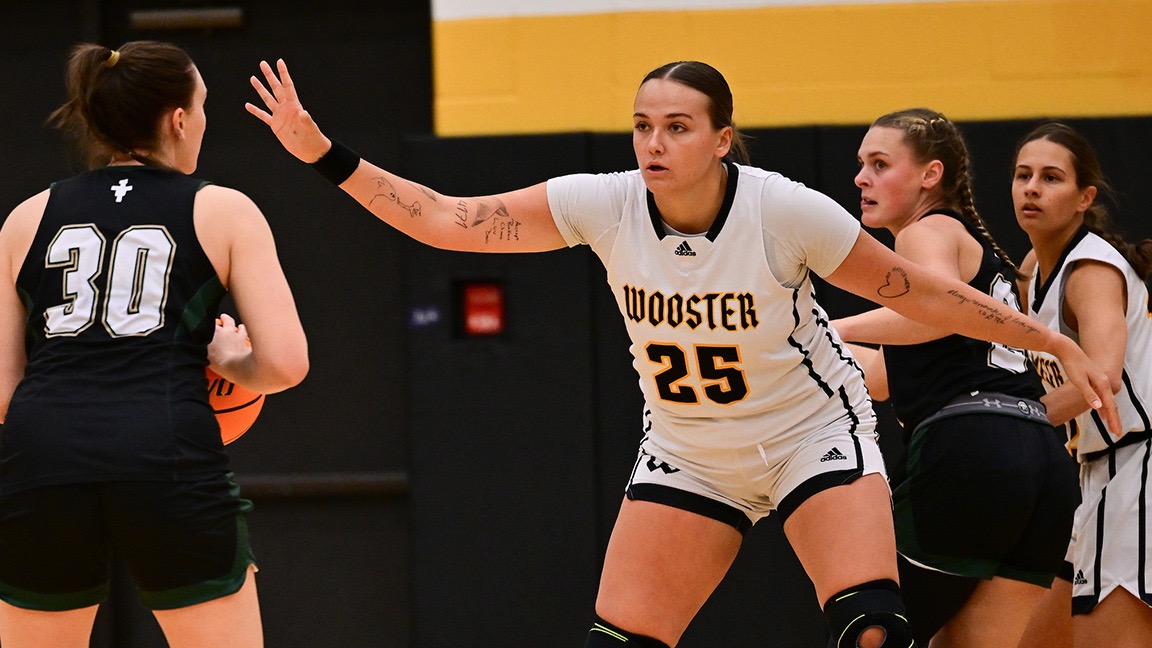 Ella Biondi guards an opposing player