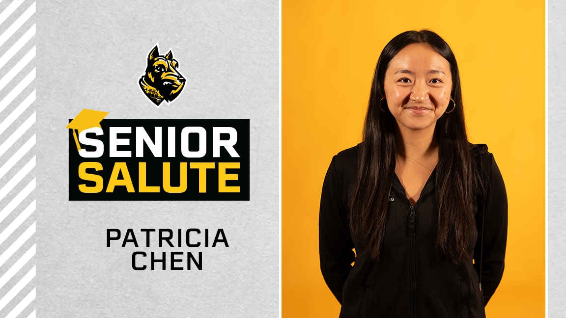 Patricia Chen photo, senior salute logo, text of name