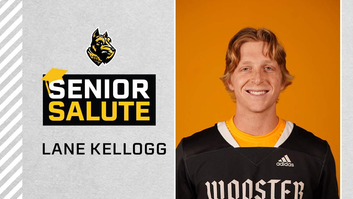 Lane Kellogg photo, senior salute logo, text of name