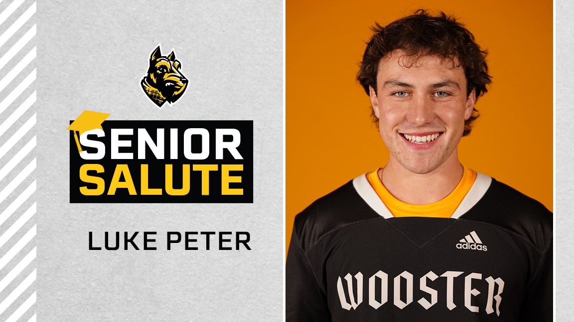 Luke Peter photo, senior salute logo, text of name