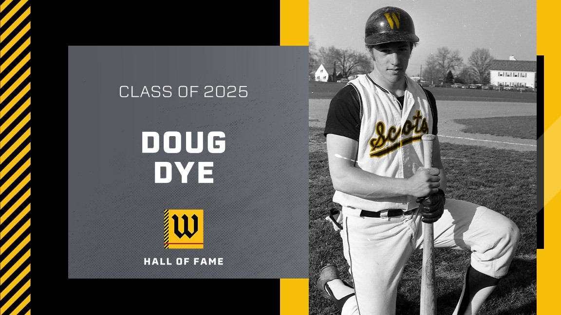 Doug Dye action photo with his Hall of Fame induction year (2025)