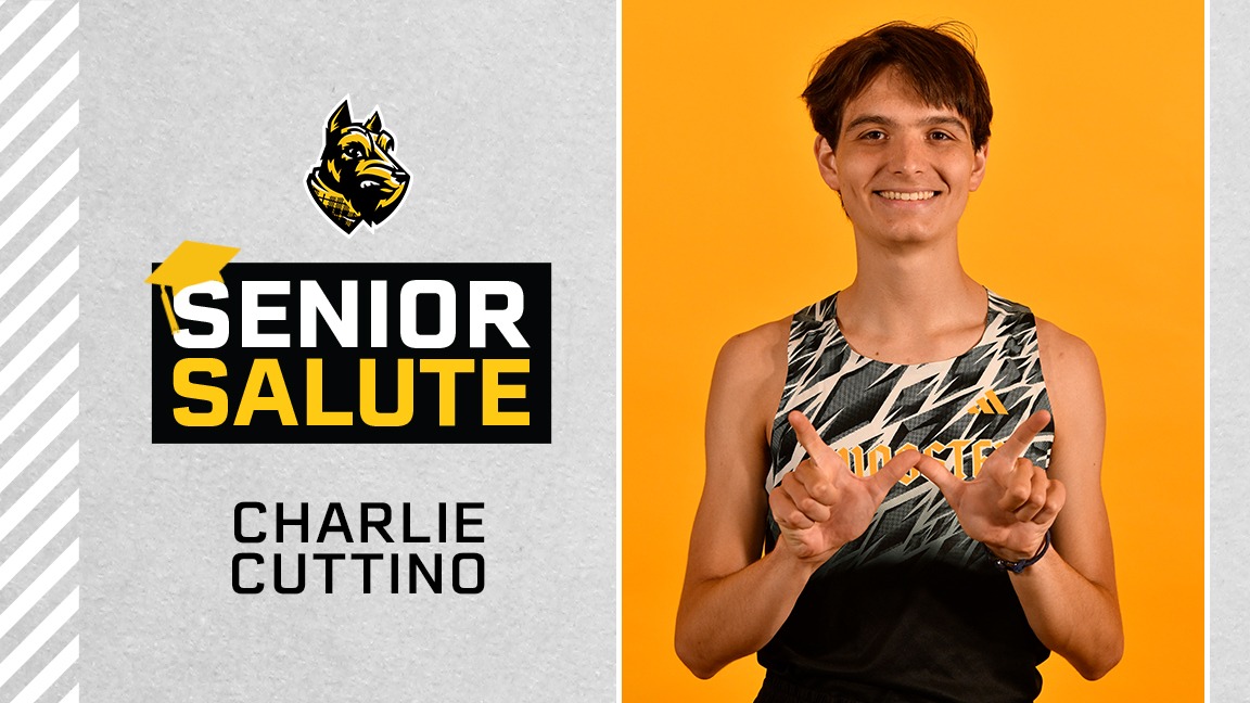Charlie Cuttino photo, senior salute logo, text of name