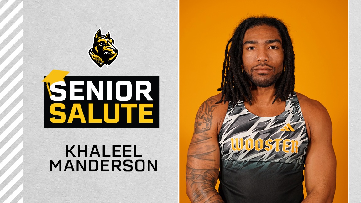 Khaleel Manderson photo, senior salute logo, text of name