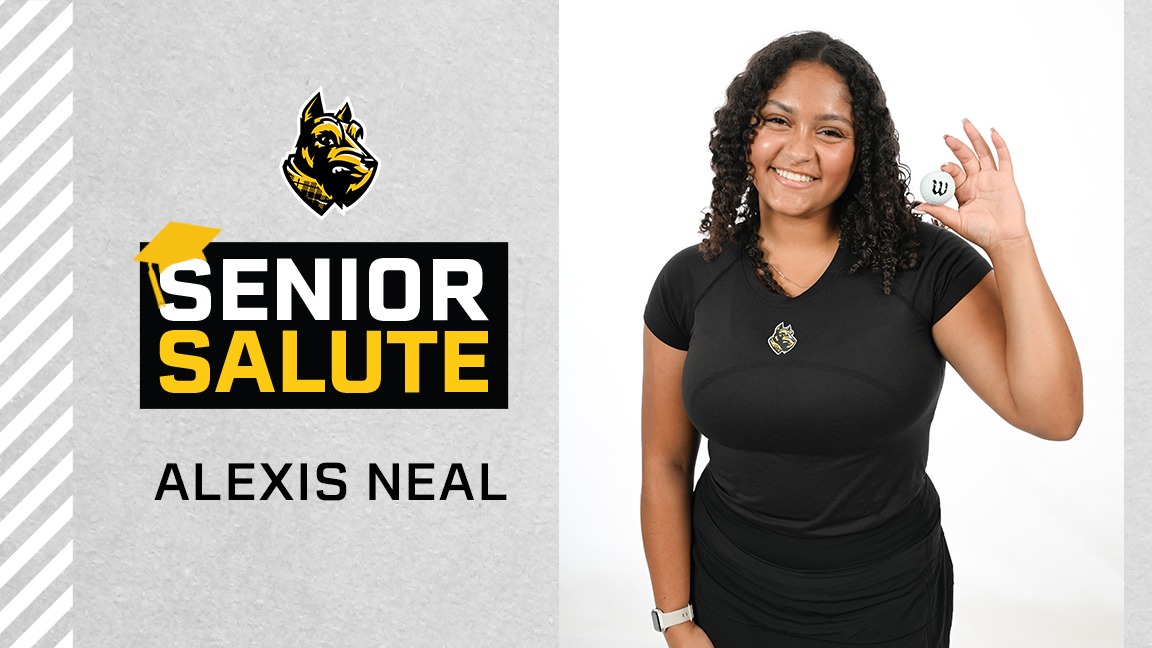 Alexis Neal photo, senior salute logo, text of name