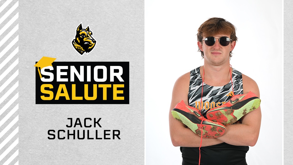 Jack Schuller photo, senior salute logo, text of name