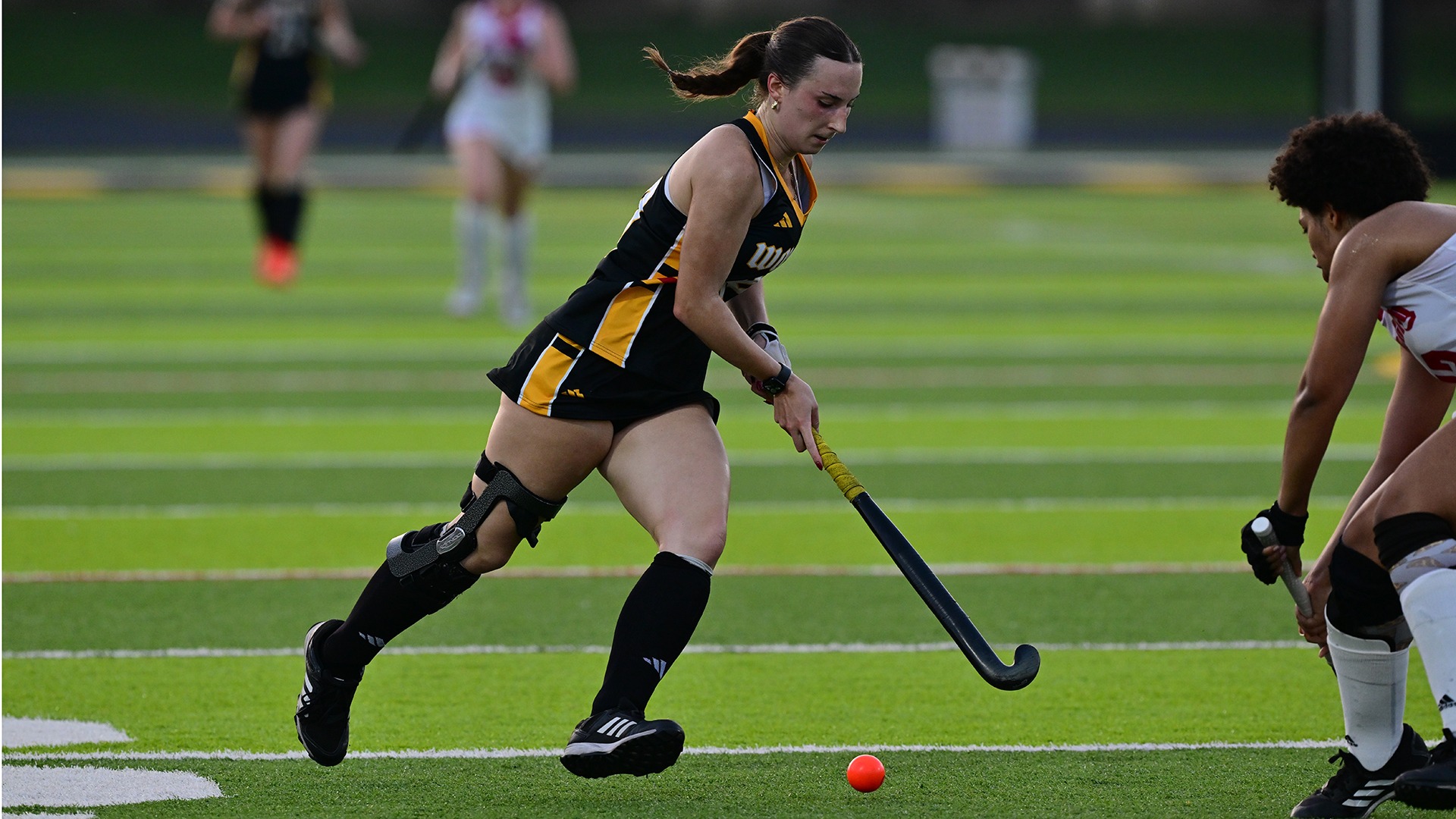 action photo of Frankie Zehnal with possession of the ball in a 2026 game against Wittenberg