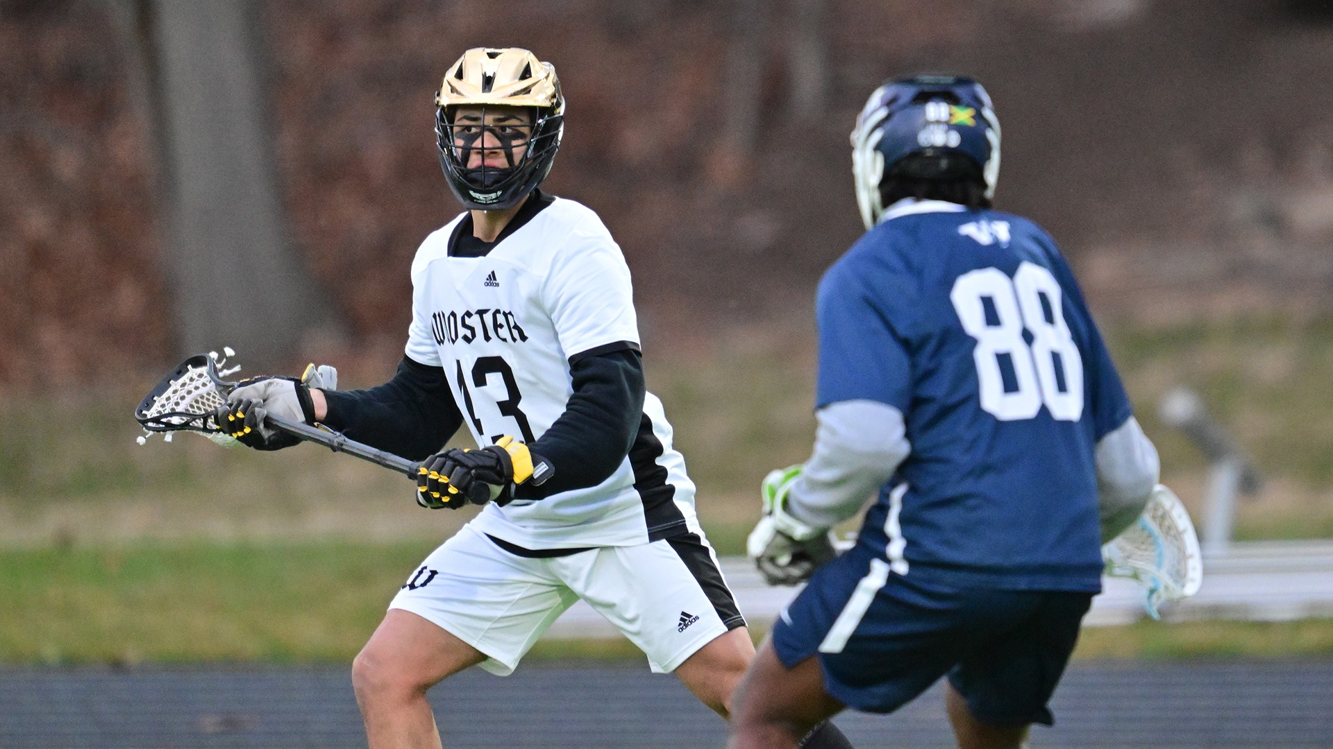 Luke Budd looks to make a play in a prior game against Westminster