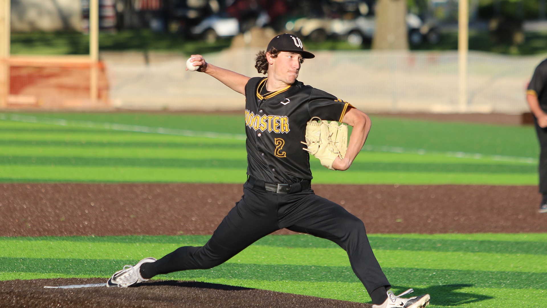 Constantine Vernadakis fires a pitch during the 2025 NCAC Tournament