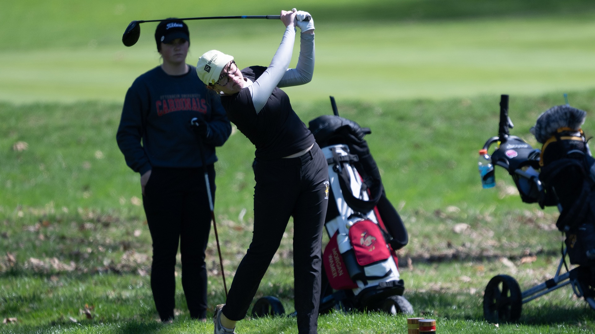 Paige Nicely action photo with driver from 2025 Eva Shorb Wesikopf Invitational