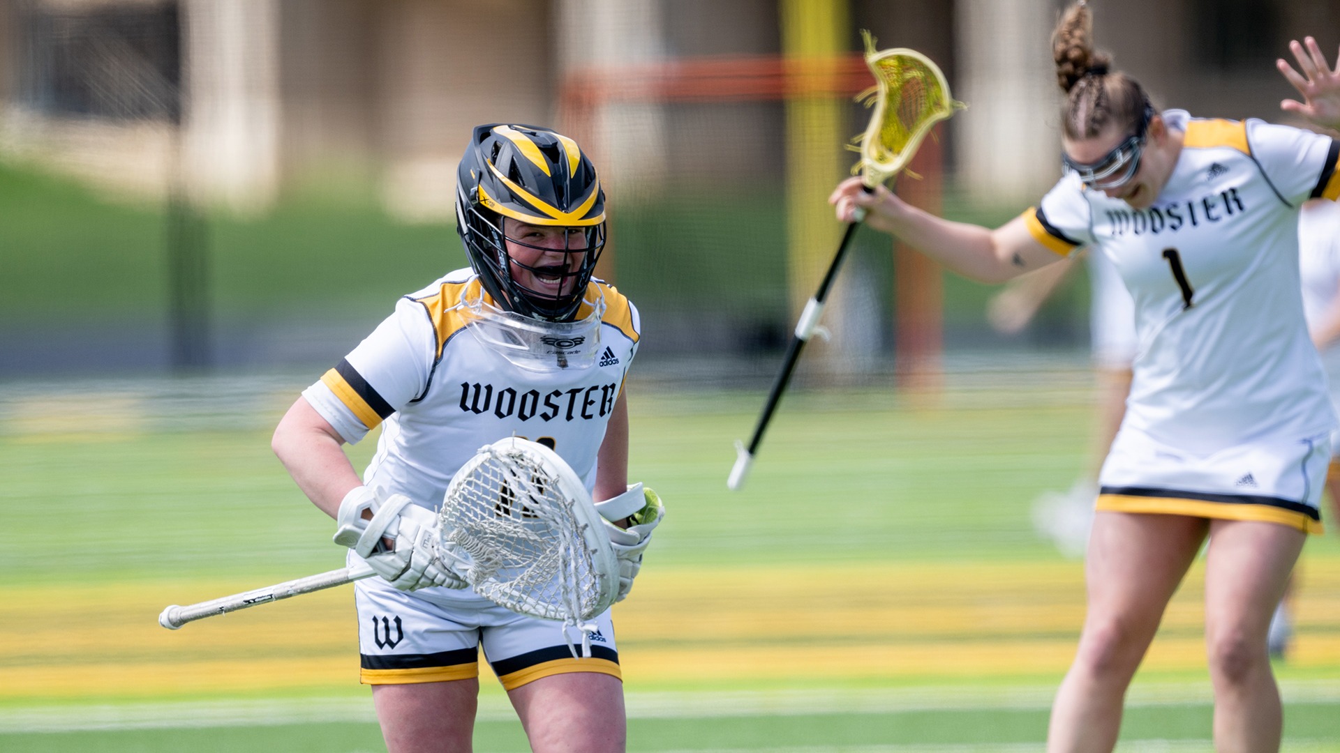 Audrey Richardson celebrates during Wooster's win over John Carroll in 2026