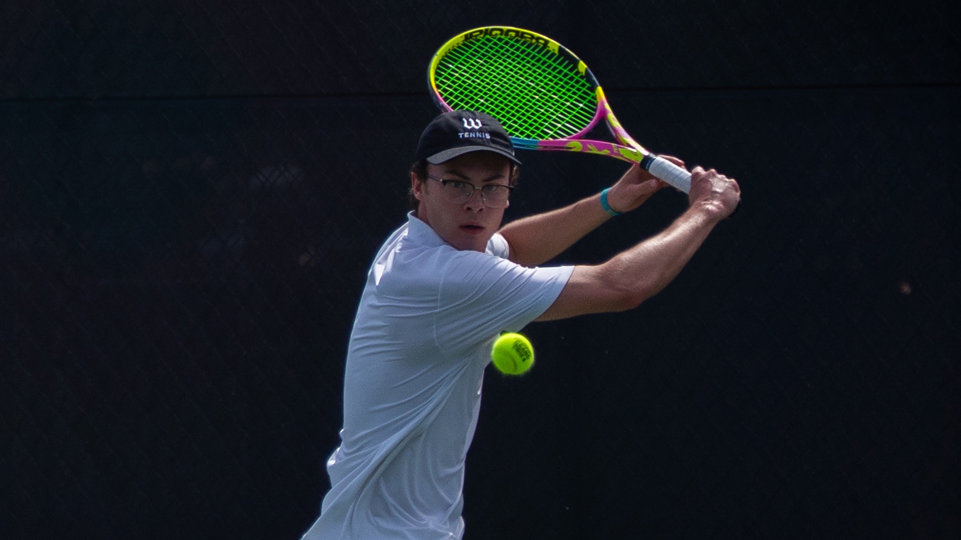 Walker Wood hits a backhand