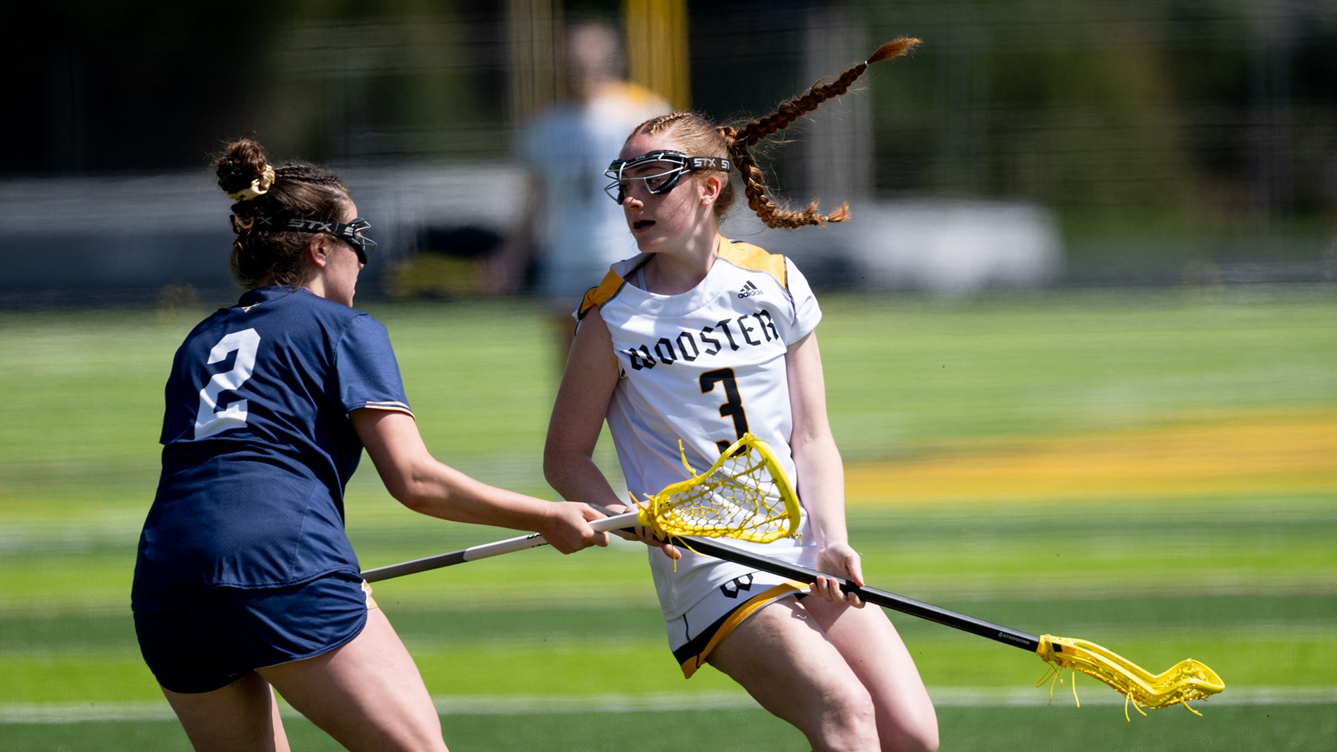 Edi Fisher looks to get past a John Carroll defender in a 2026 game