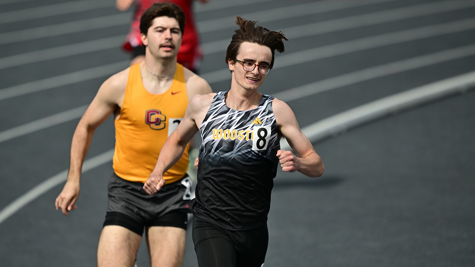 Henry Schneiderman running during the 2026 Wooster Invitational