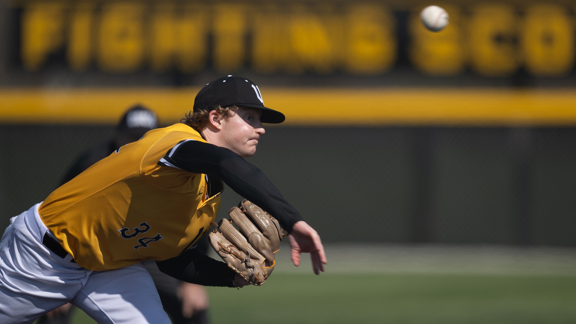 Devin Anthony fires a pitch in a 2026 game
