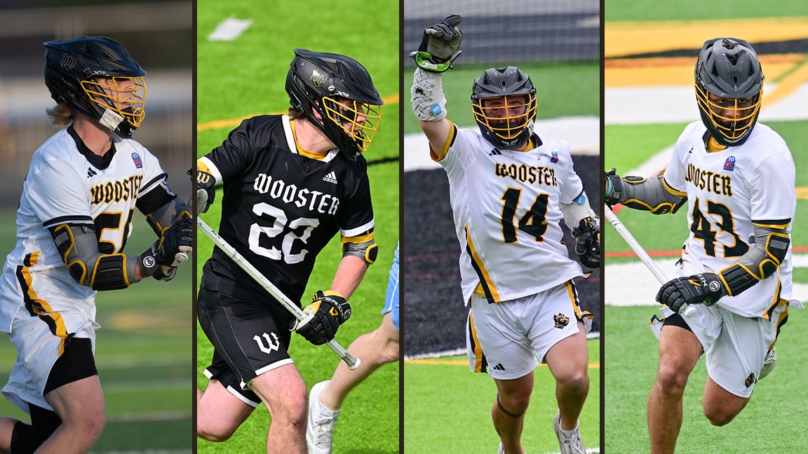 From left to right: Lane Kellogg, Domenic Cuda, Jack Holub, Luke Budd - All-NCAC selections for Wooster