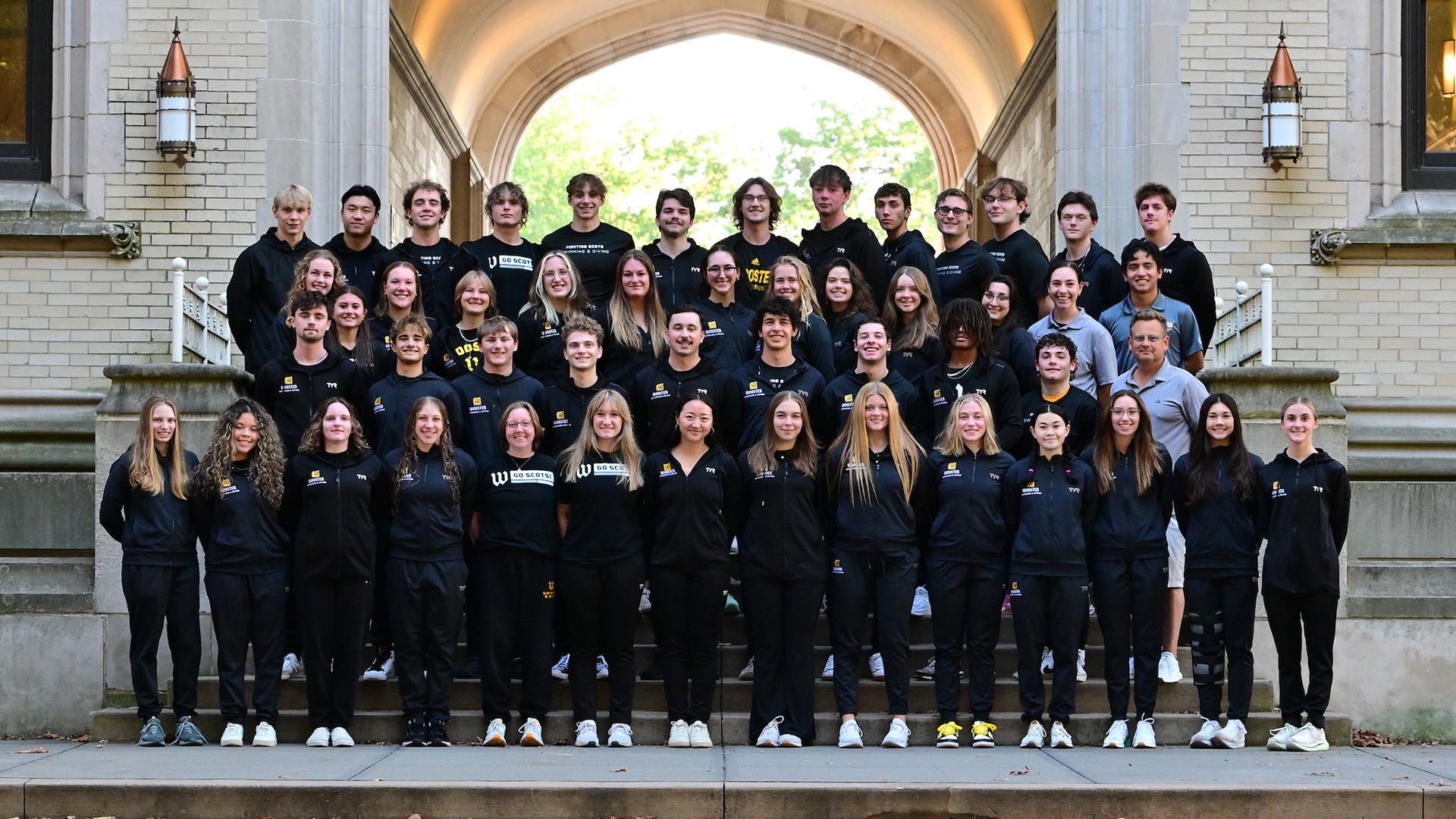 2026 team photo of the men's and women's swim and dive teams