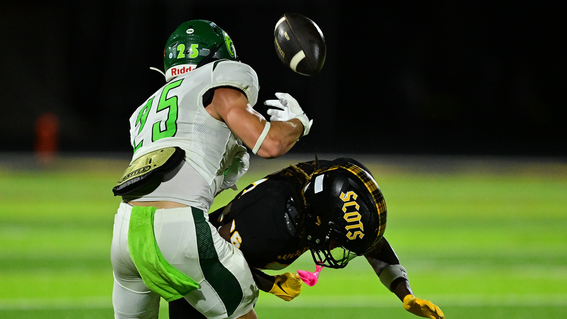 action photo of Ja'Ontay O'Bryan breaking up a pass in a 2026 game against Wilmington