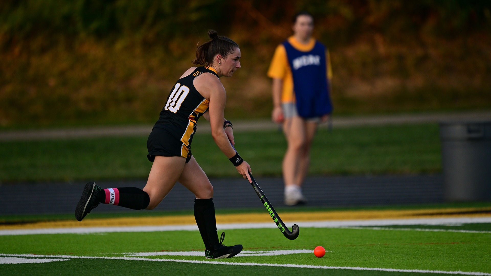 action photo of Audrey McKenna with possession of the ball during a 2026 game against Wittenberg