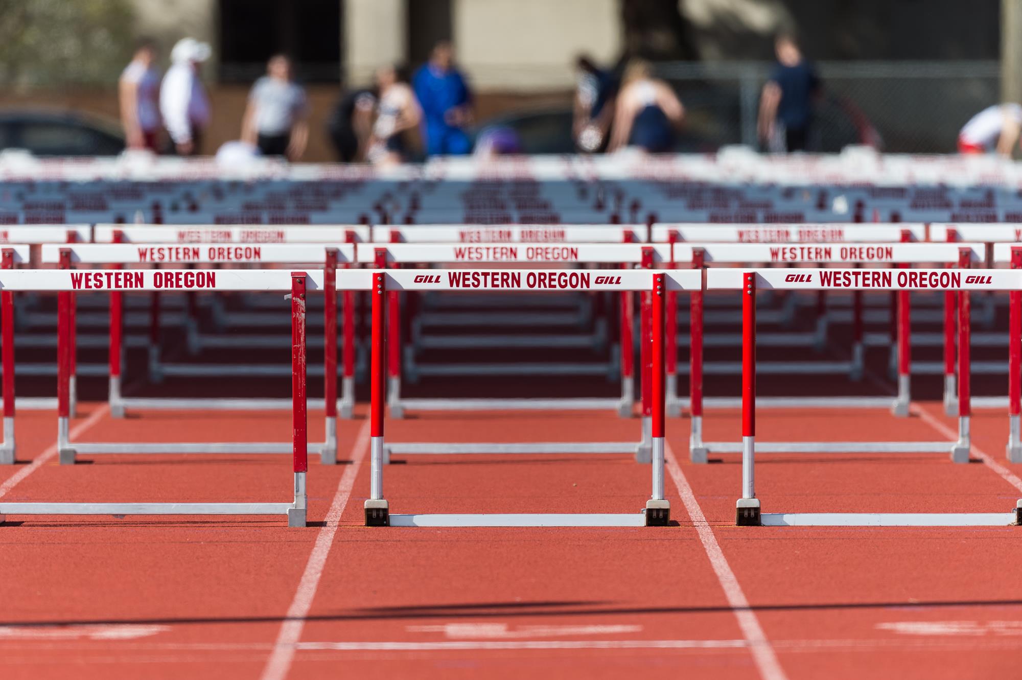 Western Oregon competed in the John Knight Twilight track meet at McArthur Field in Monmouth, Ore., on April 6, 2018. (Photo by Christopher Oertell/WOU Athletics)