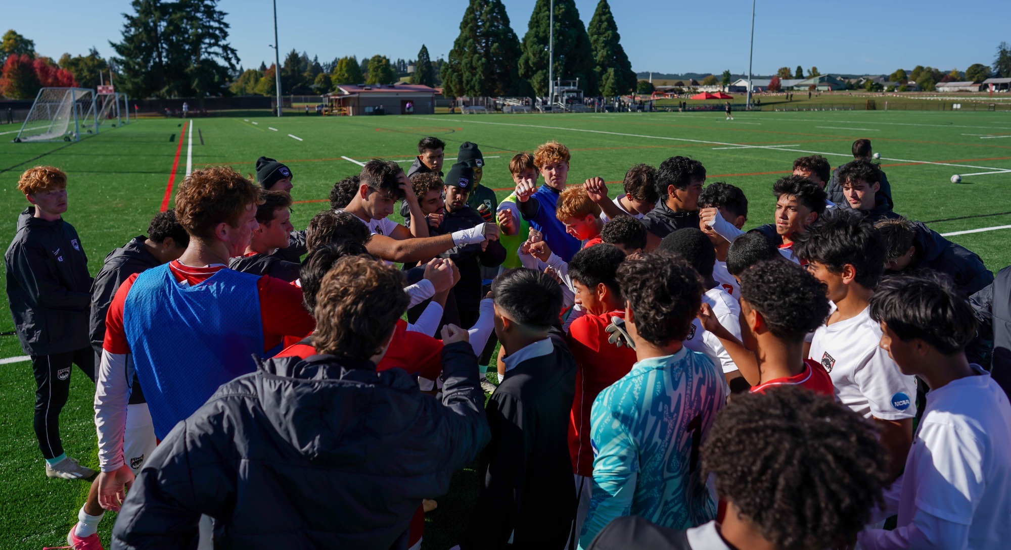 Wolves MSOC team huddles up