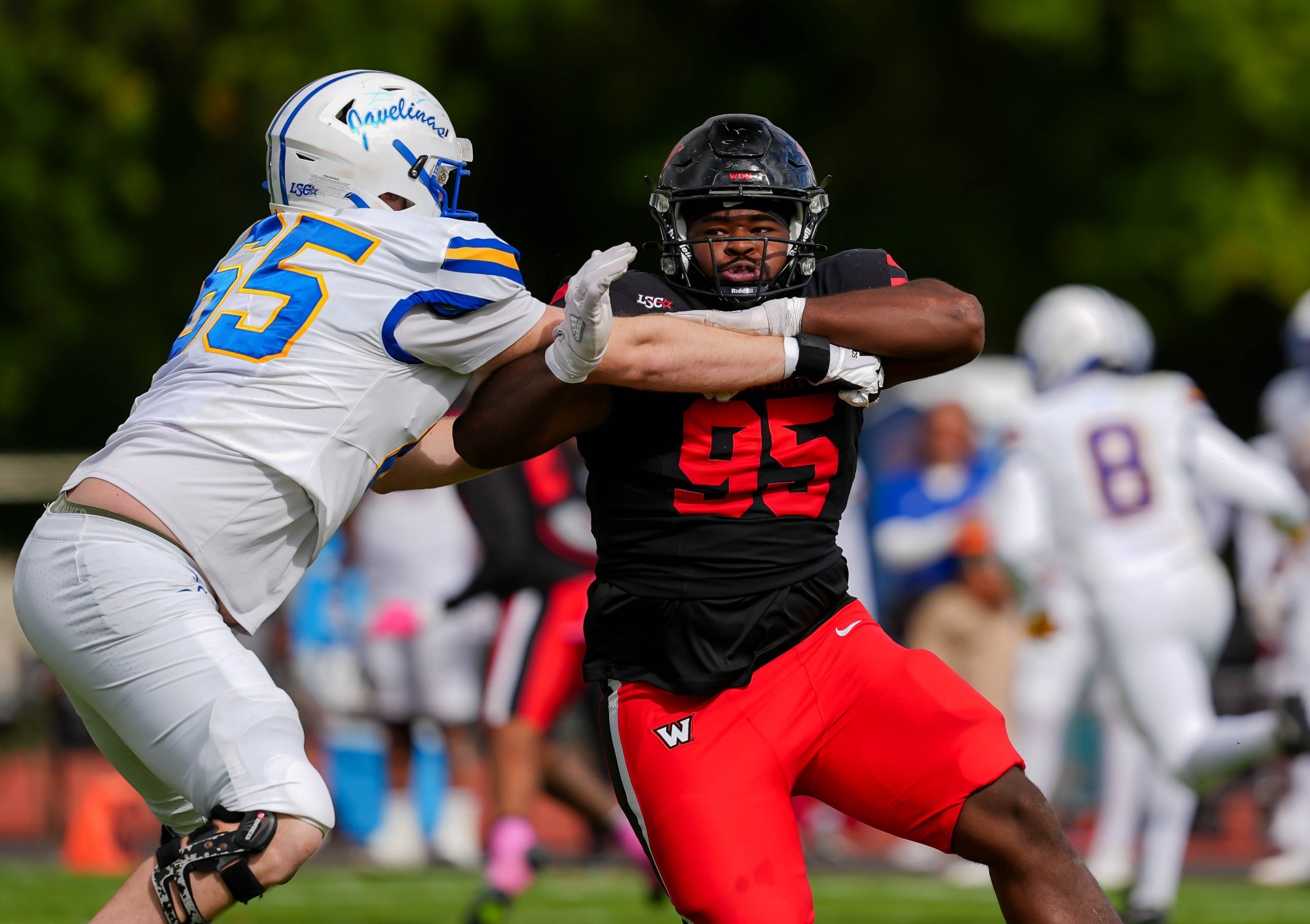 Jakari Weeks rushes the passer